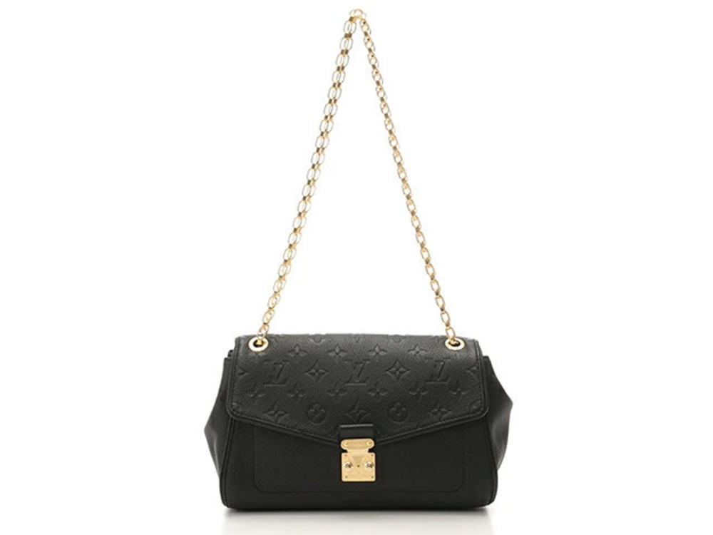 LOUIS VUITTON Chain Shoulder Bag Saint Germain Empreinte Noir Black